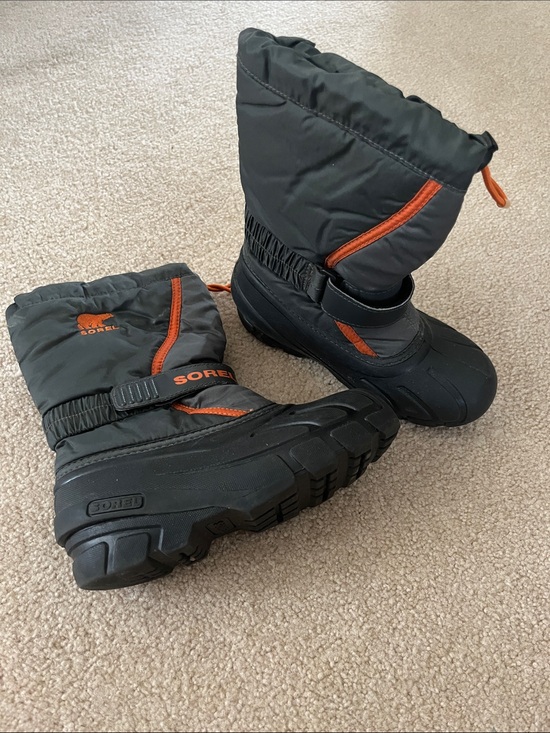 Sorel Other - Sorel Kids Black and Orange Rain & Snow Boots
